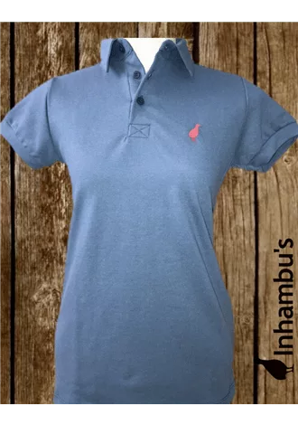 Camisa Polo Inhambu's Feminina - Azul Petróleo