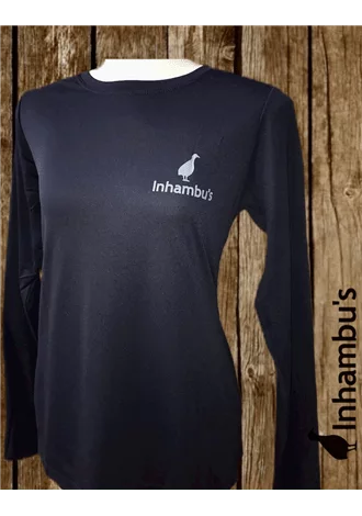 Camiseta Inhambu's Feminina c/ proteo UV 100% poliamida - Preto