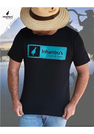 Camiseta Inhambu's  Logo verde - Preta