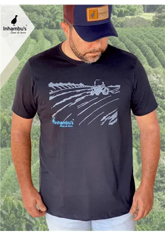 Camiseta Inhambu's Masc. Agricultor - Preto