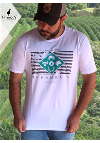 Camiseta Inhambu's Masc. O Agro No Para - Preto