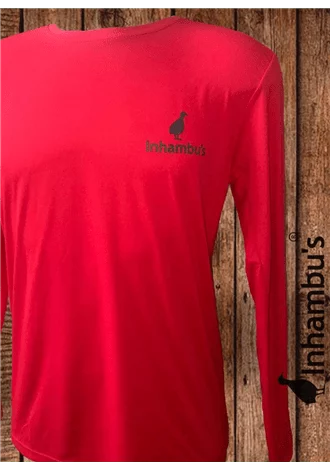 Camiseta Inhambu's Masculina c/ proteção UV 100% poliamida- Vermelho
